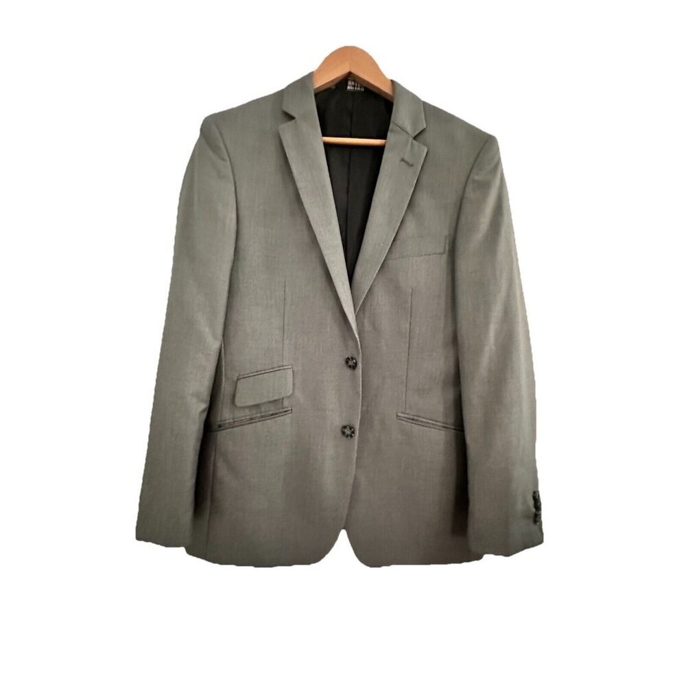 Lineage Blazer Men 39R Gray Performance Stretch Career Coat Jacket Travel Luxury